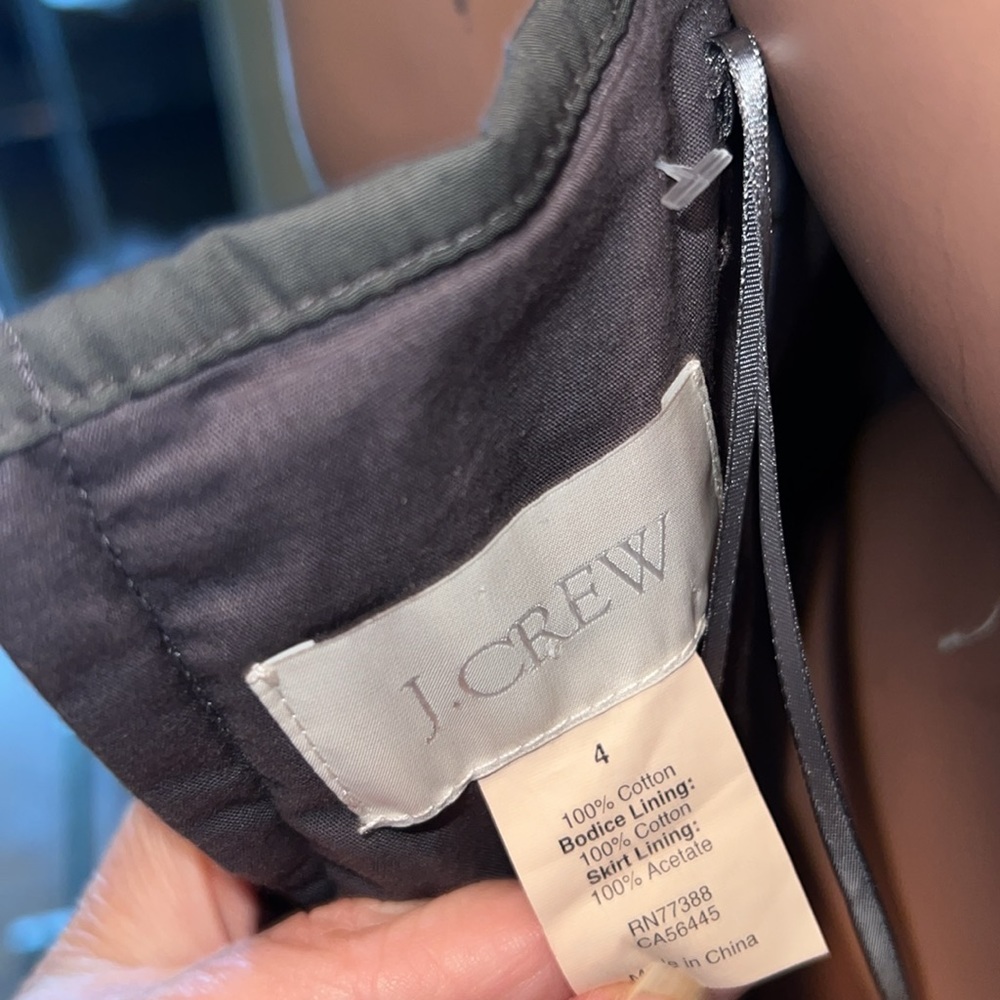 J Crew gray strapless size 4 dress - Picture 8 of 16